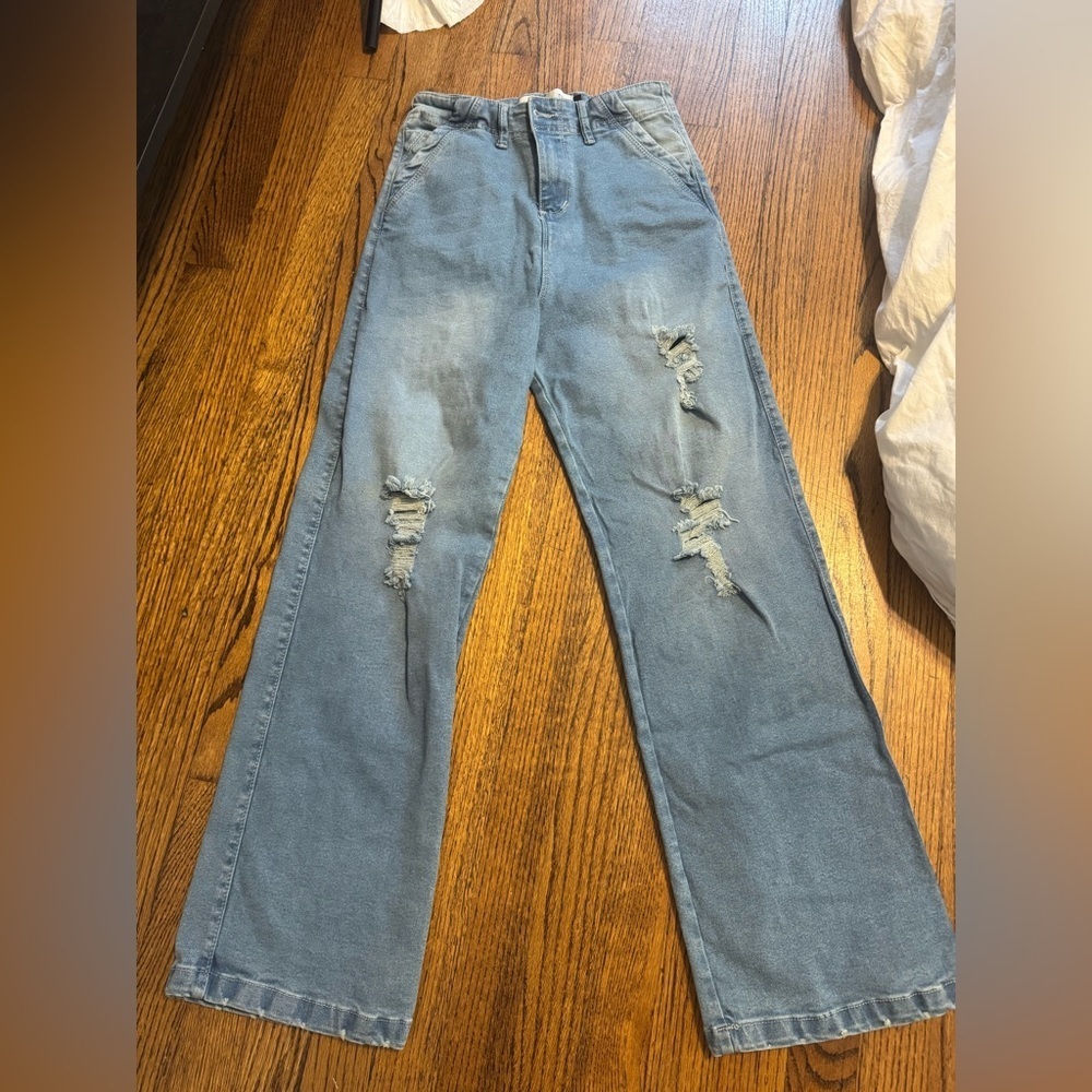 Moda Sky Blue Women's Straight Leg Jeans